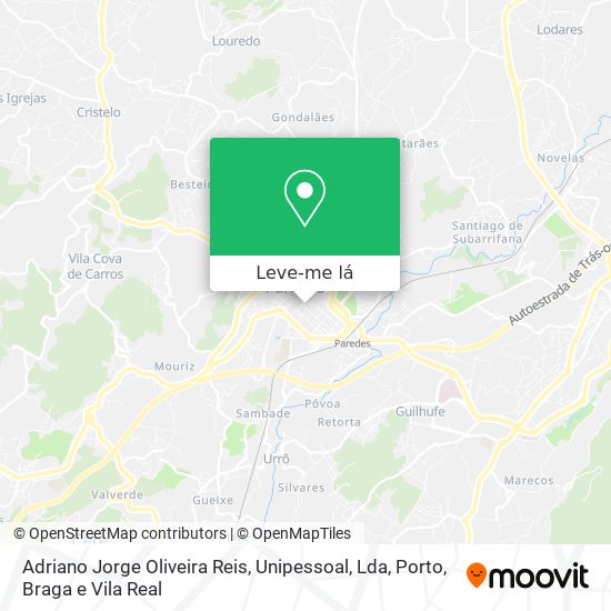 Adriano Jorge Oliveira Reis, Unipessoal, Lda mapa