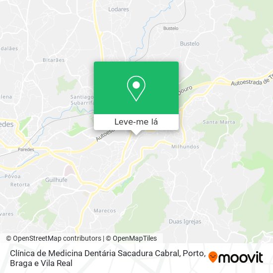 Clínica de Medicina Dentária Sacadura Cabral mapa