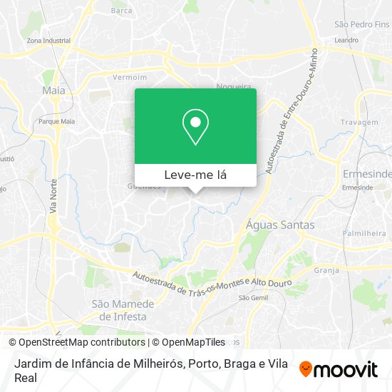 Jardim de Infância de Milheirós mapa