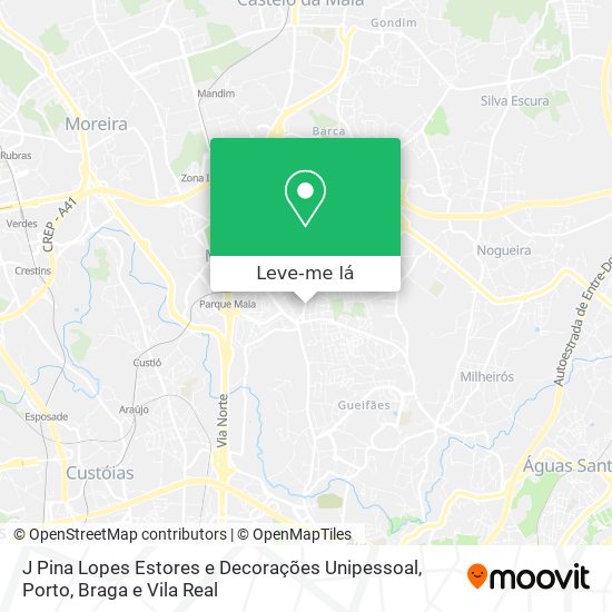 J Pina Lopes Estores e Decorações Unipessoal mapa