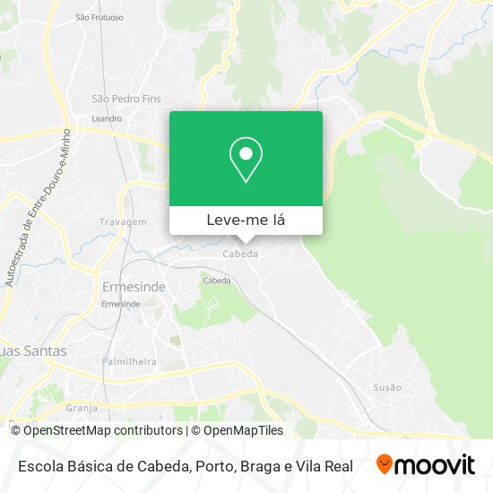 Escola Básica de Cabeda mapa