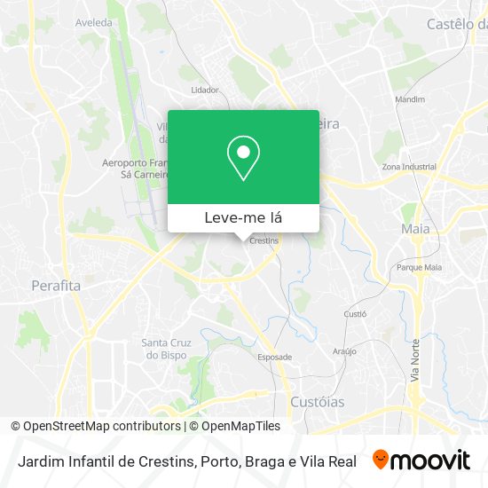 Jardim Infantil de Crestins mapa