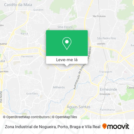 Zona Industrial de Nogueira mapa