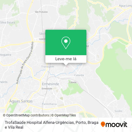 TrofaSaúde Hospital Alfena-Urgências mapa