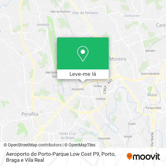 Aeroporto do Porto-Parque Low Cost P9 mapa