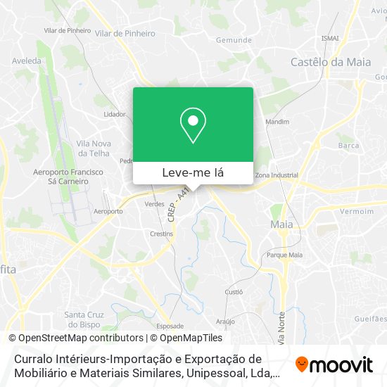 Curralo Intérieurs-Importação e Exportação de Mobiliário e Materiais Similares, Unipessoal, Lda mapa