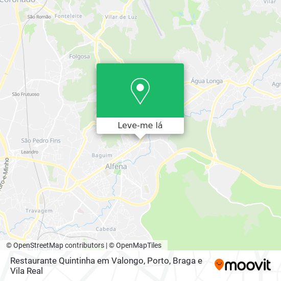 Restaurante Quintinha em Valongo mapa