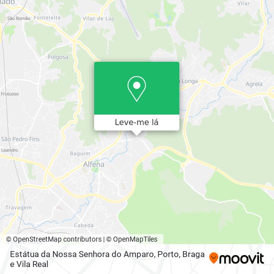 Estátua da Nossa Senhora do Amparo mapa