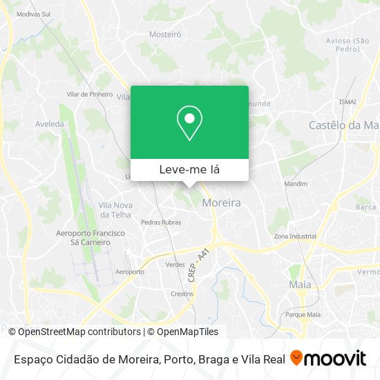 Espaço Cidadão de Moreira mapa