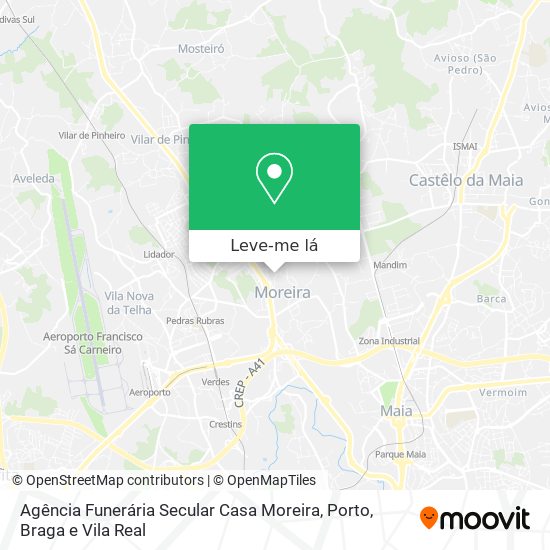 Agência Funerária Secular Casa Moreira mapa