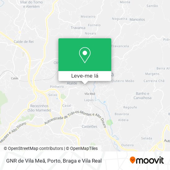 GNR de Vila Meã mapa
