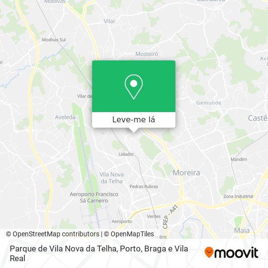 Parque de Vila Nova da Telha mapa