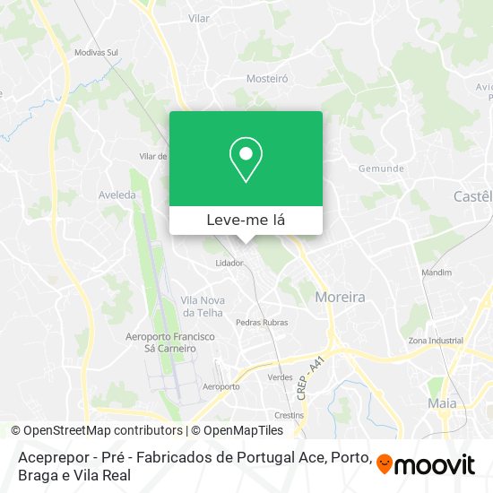 Aceprepor - Pré - Fabricados de Portugal Ace mapa