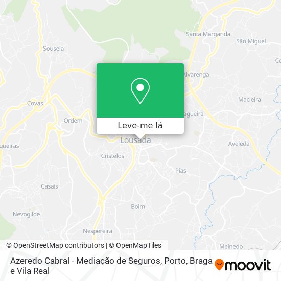 Azeredo Cabral - Mediação de Seguros mapa