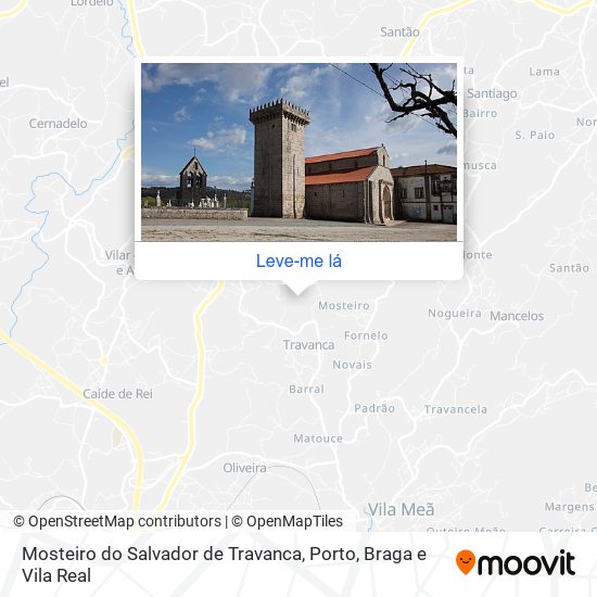 Mosteiro do Salvador de Travanca mapa