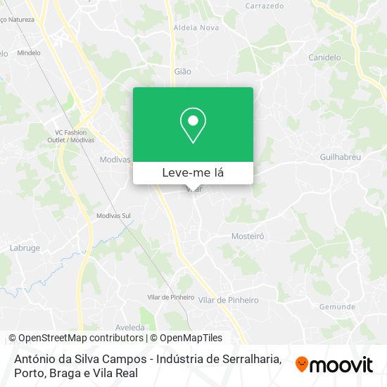 António da Silva Campos - Indústria de Serralharia mapa
