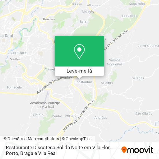 Restaurante Discoteca Sol da Noite em Vila Flor mapa