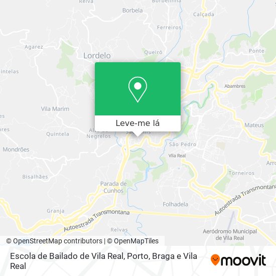 Escola de Bailado de Vila Real mapa