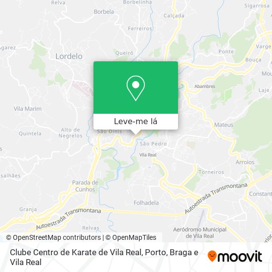 Clube Centro de Karate de Vila Real mapa