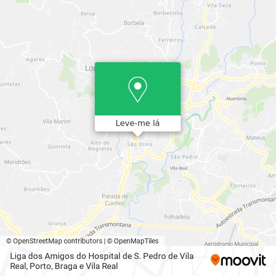 Liga dos Amigos do Hospital de S. Pedro de Vila Real mapa