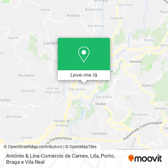 António & Lina-Comércio de Carnes, Lda mapa