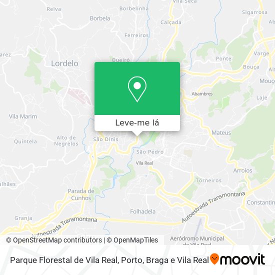 Parque Florestal de Vila Real mapa