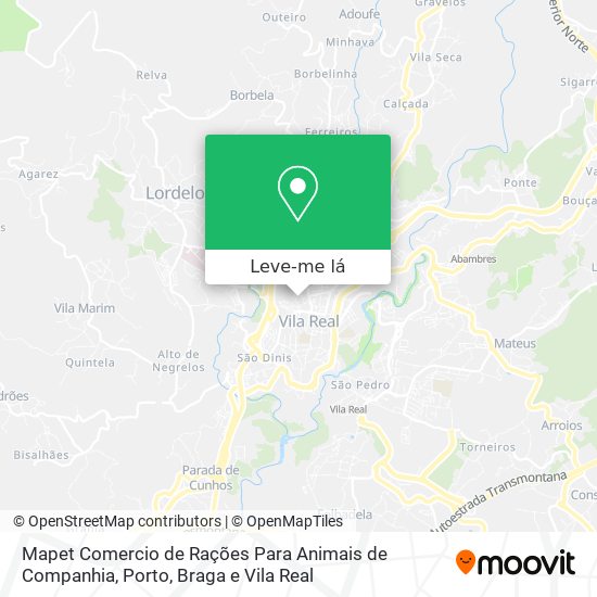 Mapet Comercio de Rações Para Animais de Companhia mapa