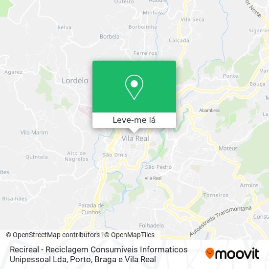 Recireal - Reciclagem Consumiveis Informaticos Unipessoal Lda mapa