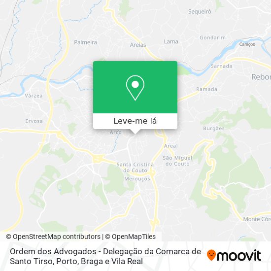 Ordem dos Advogados - Delegação da Comarca de Santo Tirso mapa