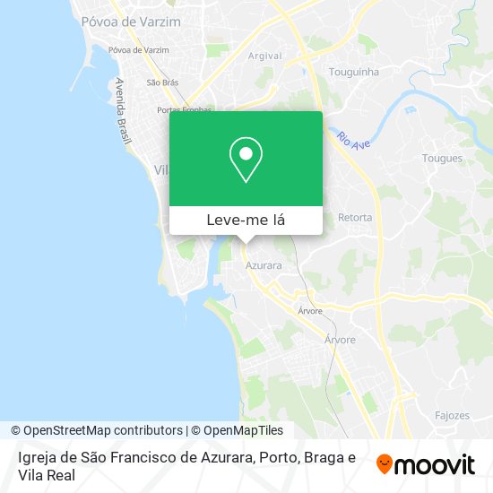 Igreja de São Francisco de Azurara mapa
