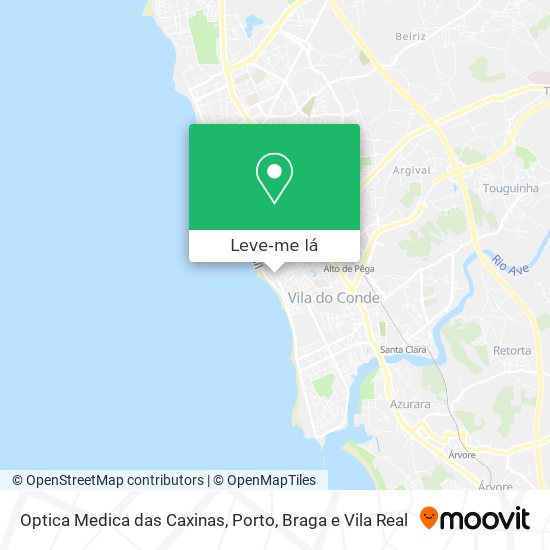 Optica Medica das Caxinas mapa