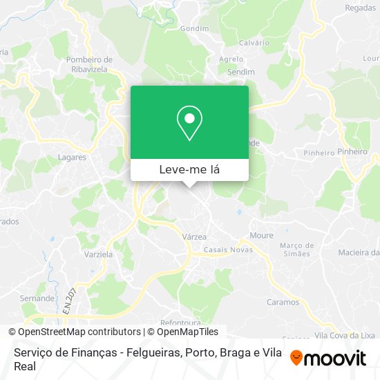 Serviço de Finanças - Felgueiras mapa