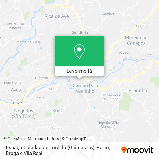 Espaço Cidadão de Lordelo (Guimarães) mapa