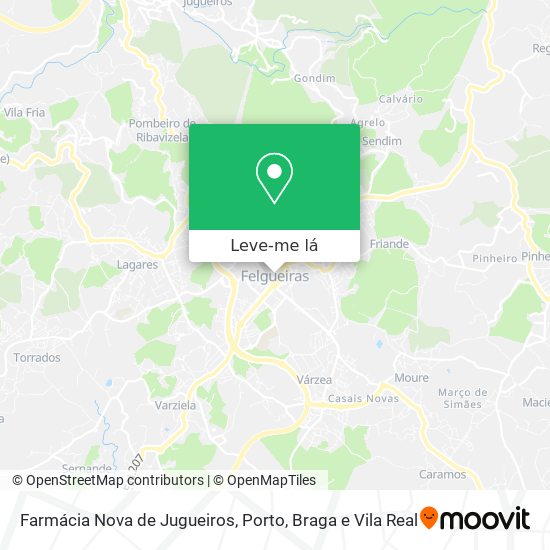 Farmácia Nova de Jugueiros mapa