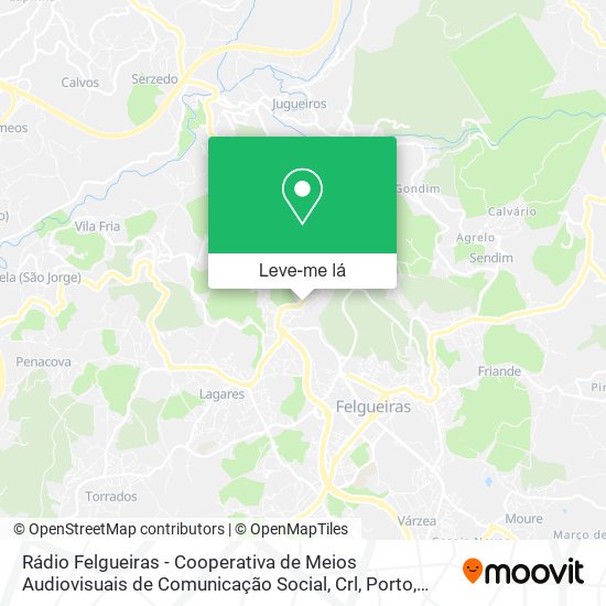 Rádio Felgueiras - Cooperativa de Meios Audiovisuais de Comunicação Social, Crl mapa