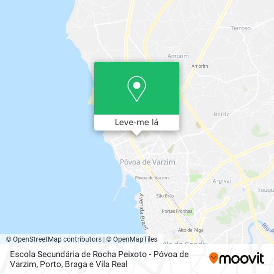 Escola Secundária de Rocha Peixoto - Póvoa de Varzim mapa
