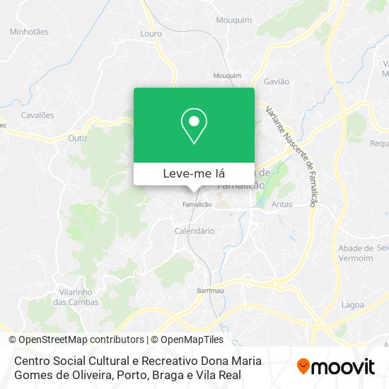 Centro Social Cultural e Recreativo Dona Maria Gomes de Oliveira mapa