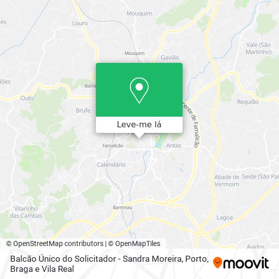 Balcão Único do Solicitador - Sandra Moreira mapa