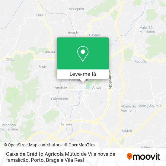 Caixa de Crédito Agrícola Mútuo de Vila nova de famalicão mapa