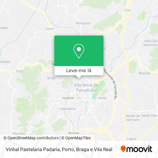 Vinhal Pastelaria Padaria mapa