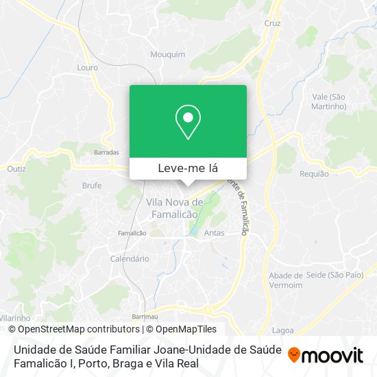 Unidade de Saúde Familiar Joane-Unidade de Saúde Famalicão I mapa