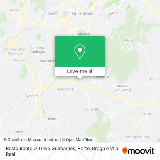 Restaurante O Trevo Guimarães mapa