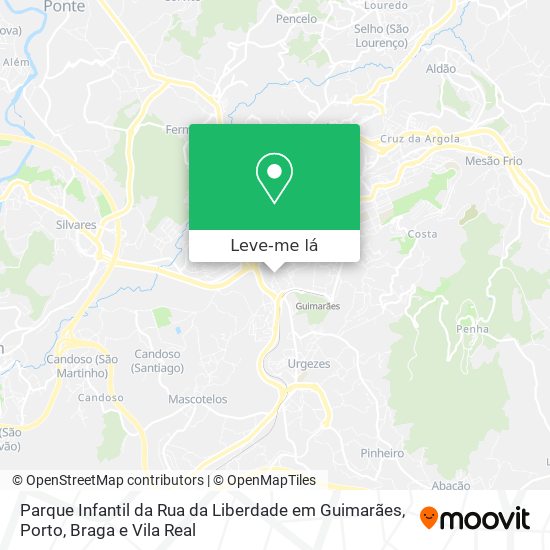 Parque Infantil da Rua da Liberdade em Guimarães mapa