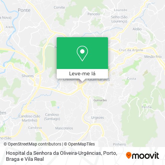 Hospital da Senhora da Oliveira-Urgências mapa