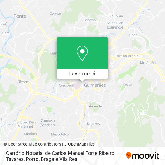 Cartório Notarial de Carlos Manuel Forte Ribeiro Tavares mapa