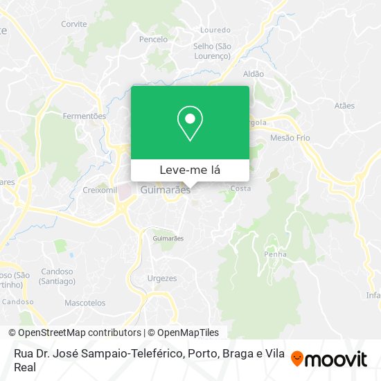 Rua Dr. José Sampaio-Teleférico mapa