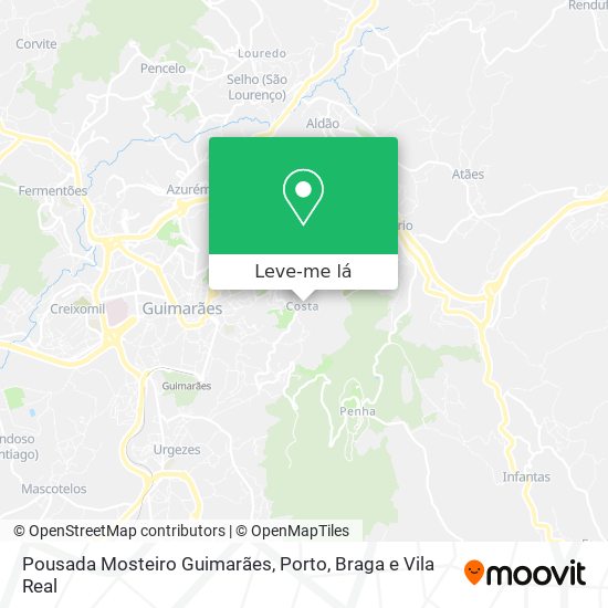 Pousada Mosteiro Guimarães mapa