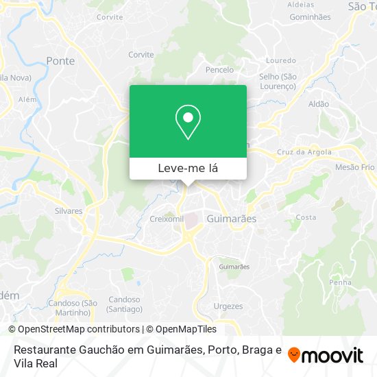 Restaurante Gauchão em Guimarães mapa