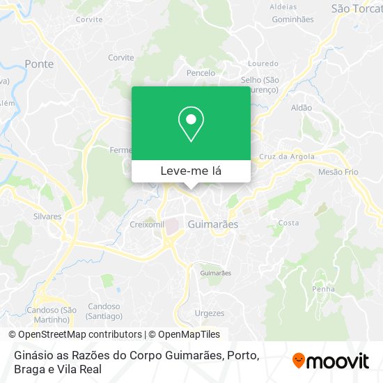 Ginásio as Razões do Corpo Guimarães mapa