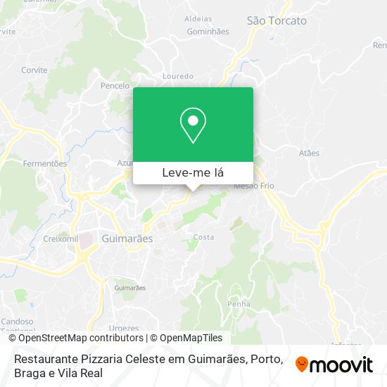 Restaurante Pizzaria Celeste em Guimarães mapa